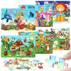 Lot de 6 Puzzles en Bois Enfant, Puzzle Enfant 30 Pièces, Puzzle en Bois Voiture Dinosaure Animal, Jouet éducatif Enfant 3 4 