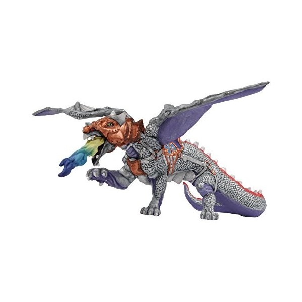 Papo- Homme Dragon de feu Le Monde Fantastique Animaux Figurine, 38972, Multicolore