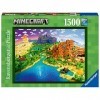 Ravensburger - Puzzle Adulte - Puzzle 1500 p - Le monde de Minecraft - 17189