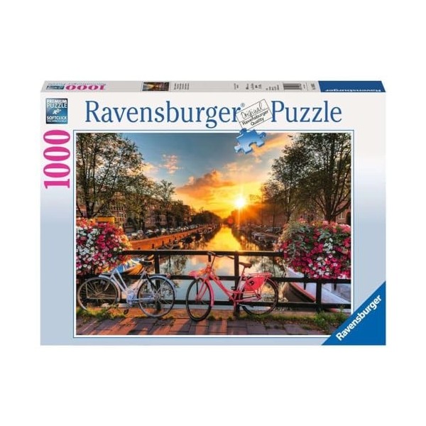 Ravensburger - Puzzle Adulte - Puzzle 1000 p - Vélos à Amsterdam - 19606