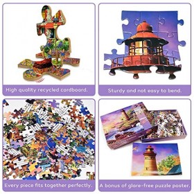 Puzzle 1000 pièces, Puzzle pour Adultes, Puzzle Impossible, Jeu dadresse pour Toute la Famille, Puzzle Lumineux de Jeu color