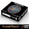 TaimeiMao Puzzle Adulte 1000 pièces, Puzzle Rond, Constellation Puzzle, Puzzle DIY Jeu DIntelligence De lart de la Décorati