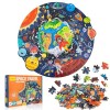 Jouet Puzzle pour Enfants, Puzzle Animaux de 128 Pièces Jeu Educatif Cadeau pour Garçons Filles de 4 5 6 7 8 9 10 Ans et Plus