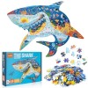 Jouet Puzzle pour Enfants, Puzzle Animaux de 128 Pièces Jeu Educatif Cadeau pour Garçons Filles de 4 5 6 7 8 9 10 Ans et Plus