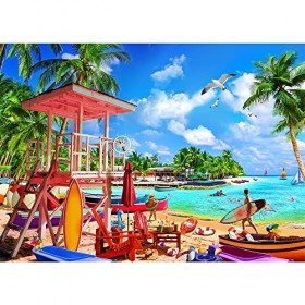 HUADADA Puzzle 1000 Piezas, Spiaggia Delle Hawaii, Puzzle de 1000 Piezas, Puzzles Para Adultos, Imposible Puzzle, Colores Var