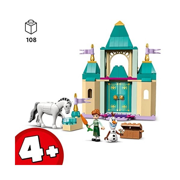 LEGO 43204 Disney Princess Les Jeux au Château d’Anna et Olaf: Ensemble de Construction Reine des Neiges avec Figurines de Ch