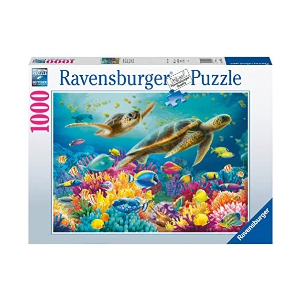 Ravensburger - Puzzle 1000 pièces - Le monde sous-marin bleu - Adultes et enfants dès 14 ans - Puzzle de qualité supérieure -