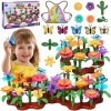 Jouets de Construction de Jardin de Fleurs pour Filles 3 4 5 6 Ans, Fleur Jouet pour Filles, 224 Pièces Ensembles de Bouquets