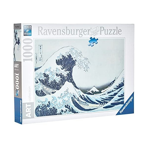 Ravensburger- The Wave Off Arte Puzzle, 16722 7, Kanagawa : La Grande Vague, 1000 Pezzi