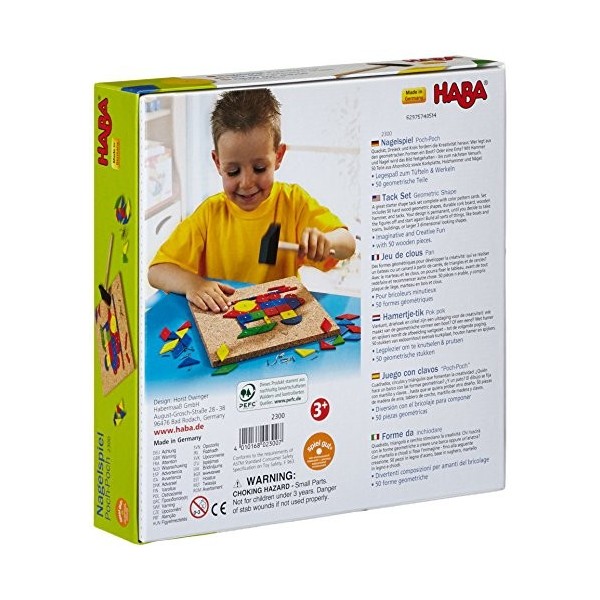 HABA 2300 Shape Tack Game, Ages 3 and Up Made in Germany 