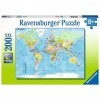 Ravensburger - Puzzle Enfant - Puzzle 200 p XXL - Carte du Monde - Dès 8 ans - 12890