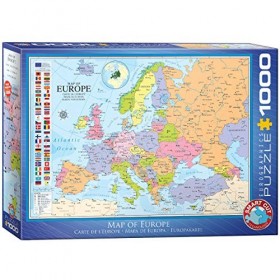 EuroGraphics 6000-0789 - Puzzle Carte deurope 1000 pièces 