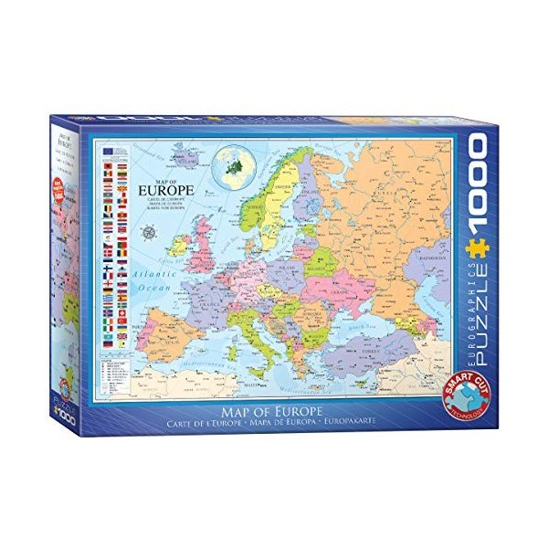 EuroGraphics 6000-0789 - Puzzle Carte deurope 1000 pièces 