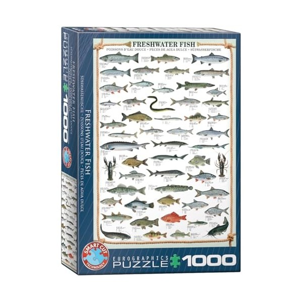EuroGraphics- Fish Puzzle, 6000-0312, Bleu, Taille Unique