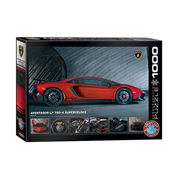 Eurographics Puzzle Lamborghini Aventador 750-4 SV 1 000 pièces, Multicolore 