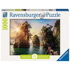 Ravensburger - Puzzle Adulte - Puzzle 1000 p - Lac de Cheow Lan, Thaïlande - 13968