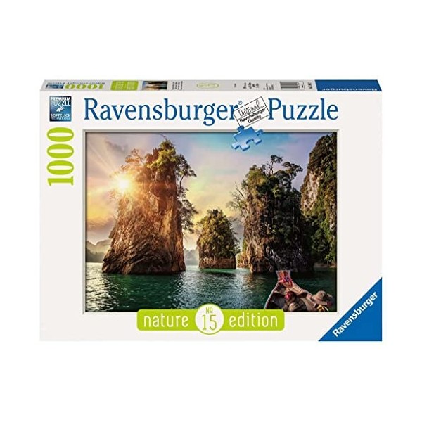 Ravensburger - Puzzle Adulte - Puzzle 1000 p - Lac de Cheow Lan, Thaïlande - 13968