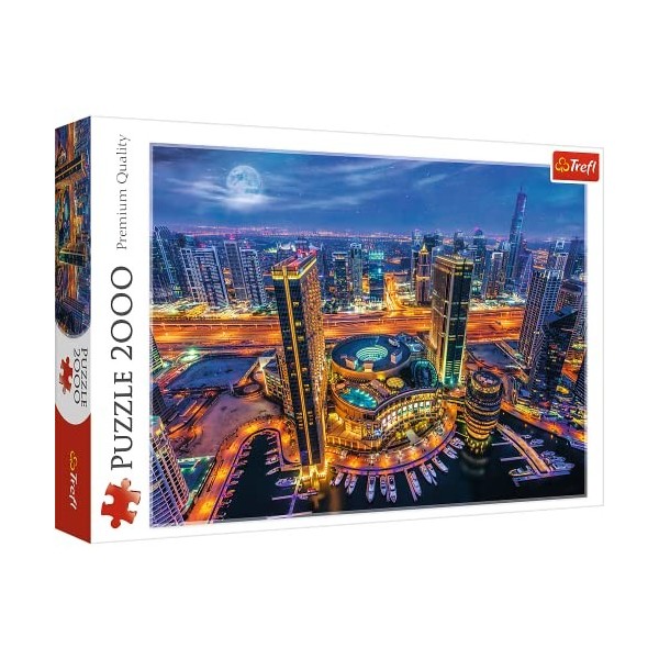 Trefl Puzzle, Lumières de Dubaï, 2000 Pièces, Premium Quality, pour Adultes et Enfants à partir de 12 Ans, 27094
