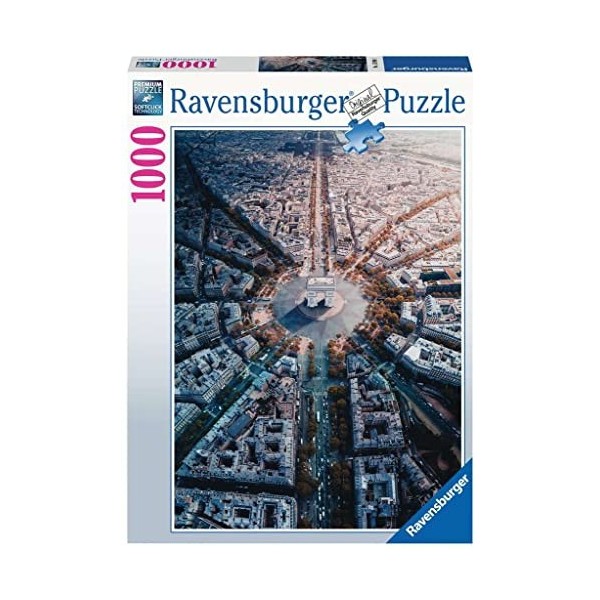 Ravensburger - Puzzle Adulte - Puzzle 1000 p - Paris vue den haut - 15990