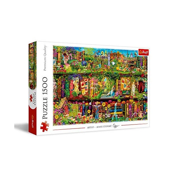 Trefl- Die märchenhafte Bibliothek 1500 Teile, Premium Quality, für Erwachsene und Kinder AB 12 Jahren Puzzle, TR26165, Multi