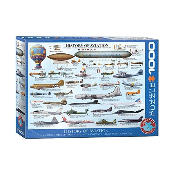 EuroGraphics Puzzle Motif Histoire de laviation - 1&nbsp;000 pièces