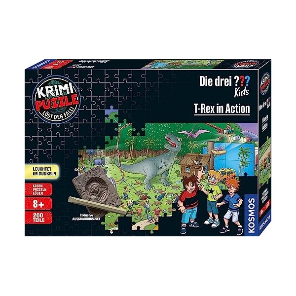 Krimi Puzzle: Die drei ??? Kids 200 Teile - T-Rex in Action drei Fragezeichen 