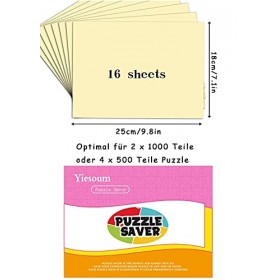ZELAITE Lot de 16 feuilles de puzzle - Conservez et accrochez votre chef-dœuvre sans tracas - Papier adhésif à décoller et à