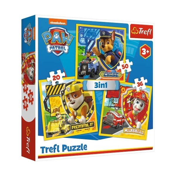 Trefl- Paw Patrol Puzzle, TR34839, Multicolore