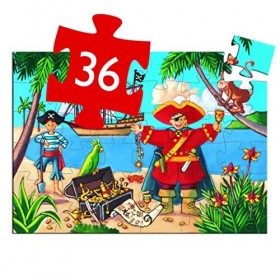 DJECO Puzzle 36p Le Pirate et Son trsor