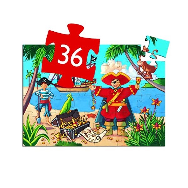 DJECO Puzzle 36p Le Pirate et Son trsor