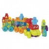 MEGA Bloks Le train des Lettres, jeu de blocs de construction, 60 pièces, jouet pour bébé et enfant de 1 à 5 ans, DXH35