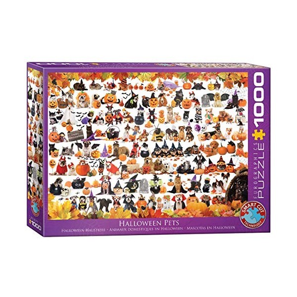 EuroGraphics- Halloween Pets Puzzle, EG60005416, Coloris Assortis, 1000