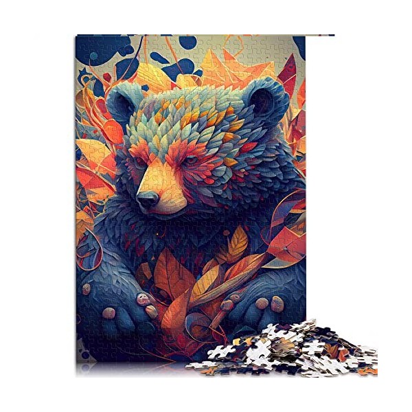 Puzzle 1000 pièces The Beautiful Bear Puzzles pour Adultes Puzzles en Carton Grand Cadeau pour Adultes （Taille 26x38cm）