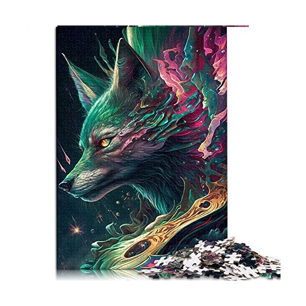 Puzzle pour Adultes et Enfants1000 Pièces Puzzle Loup pour Adultes Puzzles en Carton Jeu Éducatif Défi Jouet Taille 26x38cm 