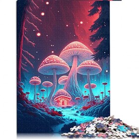 Puzzle dart de Champignon psychédélique de 1000 pièces pour Adultes Puzzles en Carton Jeux de Famille Cadeaux danniversaire