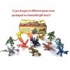 YIJIAOYUN 12 Pcs Créatif Flying Dragon Chiffres Beasties Cool Château Jouet Assorti De Styles pour des Fêtes ou des Bas en Pe