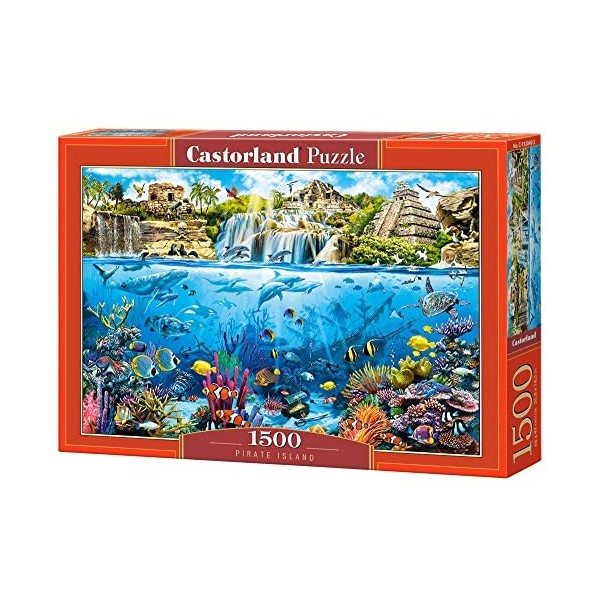 CASTORLAND Castorland C-152049-2 Puzzle de 1500 pièces, île de pirate, océan et vie de corail, pour adulte