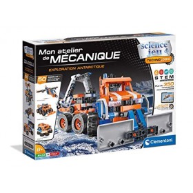 Clementoni-Mon Atelier de Mécanique-Exploration Antarctique-Jeu de Construction-Version française, fabriqué en Italie, 8 Ans 