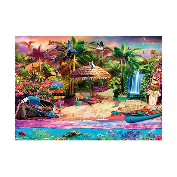 Buffalo Games - Vacances de lîle tropicale - Puzzle de 500 pièces