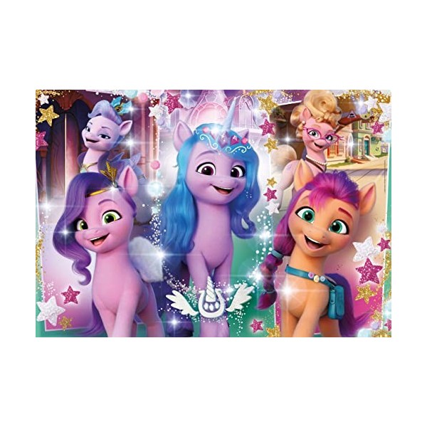 Clementoni- Puzzle My Little Pony 104pzs Does Not Apply Supercolor Pony-104 pièces, 6 Ans Enfant Dessin animé-fabriqué en Ita