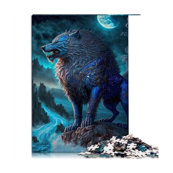 Puzzle pour Adultes et Enfants Loup Puzzle 1000 pièces pour Adultes et Enfants de 12 Ans et Plus Puzzles en Carton Jeux de Pu