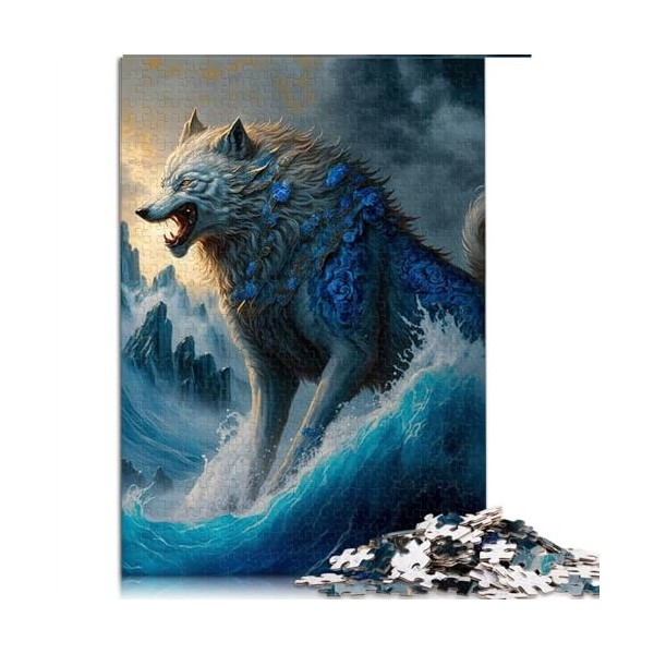 Puzzle pour Adultes et Enfants Loup Puzzle 1000 pièces pour Adultes et Enfants de 12 Ans et Plus Puzzles en Carton Jeux de Pu