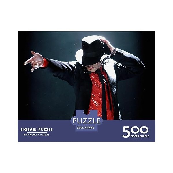 Puzzle pour Adultes 300 Pièces Puzzles pour Adolescents Michael Jackson Grand Puzzle Famille Jeux Stimulants Divertissement J