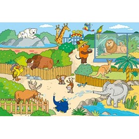 Schmidt Spiele Puzzle 56349 in Zoo La Souris Puzzle Enfant 60 Pièces Multicolore