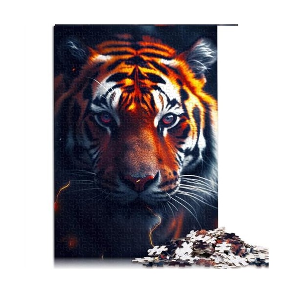 Puzzles pour Adultes Tigre Mutant de Lave Puzzles de 1000 pièces pour Adultes pour Adultes et Enfants Puzzles en cartonGrand 