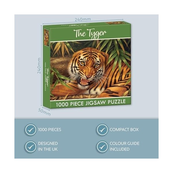 The Gifted Stationery Puzzle pour enfants et adultes 1000 pièces, 680 x 490 mm – The Tyger