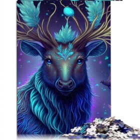 Puzzles pour Adultes Puzzle Fleur cerf 1000 pièces Puzzles adaptés aux Adultes et aux Enfants de Plus de 12 Ans Puzzles en ca