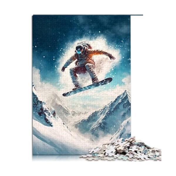 Puzzle pour Enfants Skateboard Animal Puzzles de 1000 pièces Convient aux Adultes et aux Enfants de Plus de 12 Ans Puzzles en