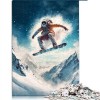 Puzzle pour Enfants Skateboard Animal Puzzles de 1000 pièces Convient aux Adultes et aux Enfants de Plus de 12 Ans Puzzles en