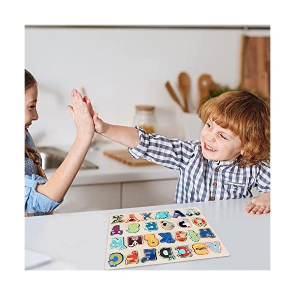 biteatey Jouets Casse-tête alphabétiques | Alphabet Letter Puzzle Toy Board,Activité dapprentissage préscolaire éducative po